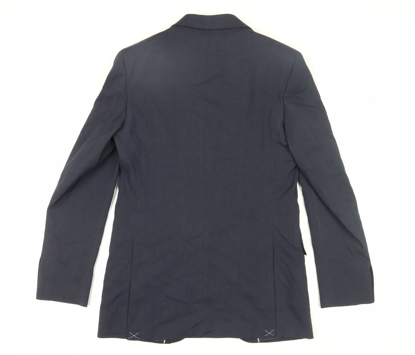 Marks and Spencer Men's Blue Linen Blazer, Size 38L, Slim Fit