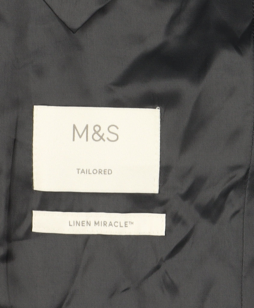 Mens Blue Blazer, 38L, Single-Breasted, M&S