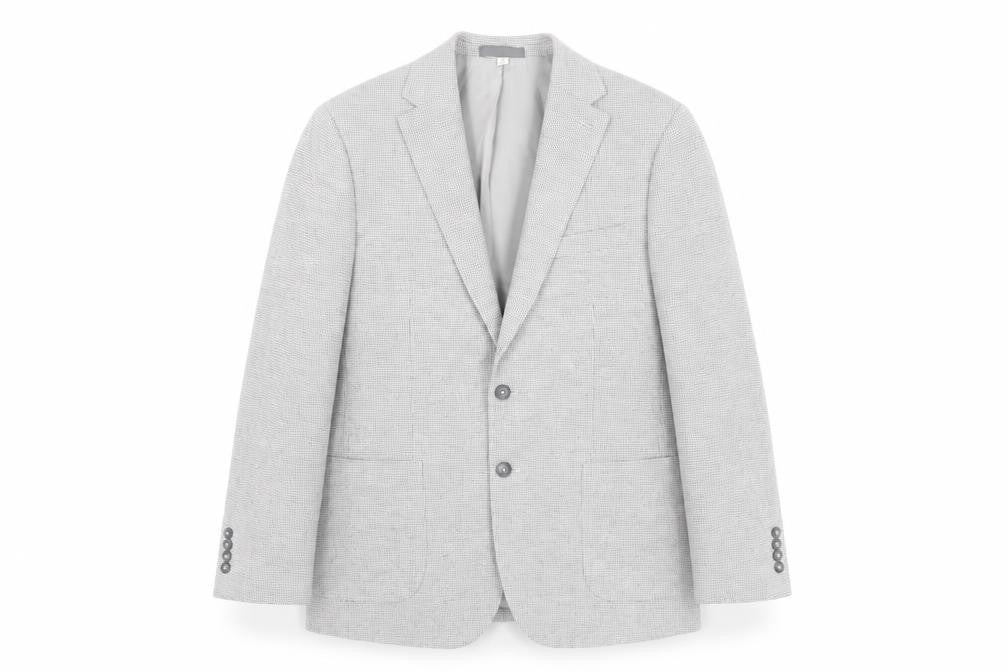 Marks & Spencer Men's Grey Checked Blazer Size 42 Regular
