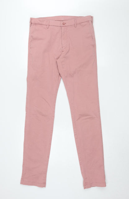 Uniqlo Womens Pink Chino Trousers, , Size 32