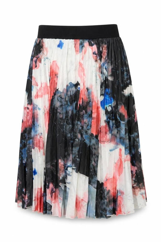 BYSI Women's Multicoloured Floral Pleated Skirt XS