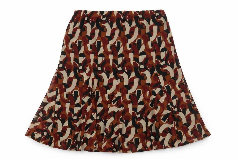 Ashley Brooke Women's Multicoloured Geometric Skirt - Size 10