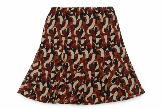 Ashley Brooke Women's Multicoloured Geometric Skirt - Size 10