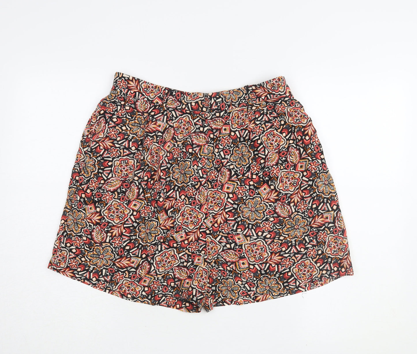M&Co Women's Multicoloured Viscose Shorts Size 14