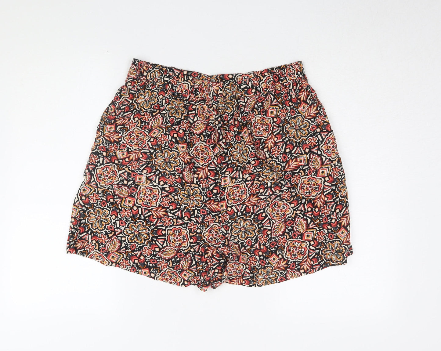 M&Co Women's Multicoloured Viscose Shorts Size 14