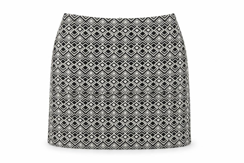 Marks & Spencer Women's Black Geometric Pencil Skirt Size 12