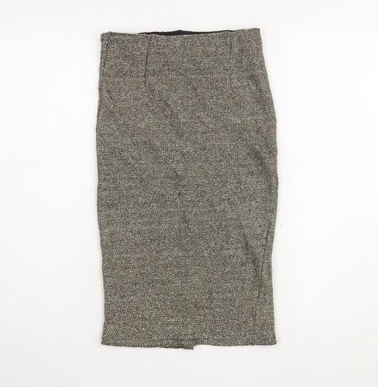 Topshop Women's Grey Midi Pencil Skirt, Size 8