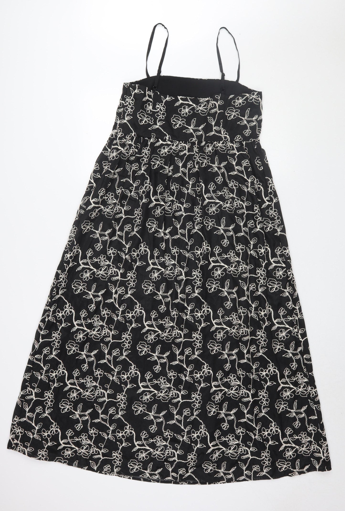 Marks and Spencer Women's Black Floral Slip Dress