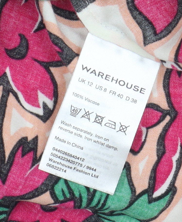 Warehouse Women's Multicoloured Floral Skirt Size 12