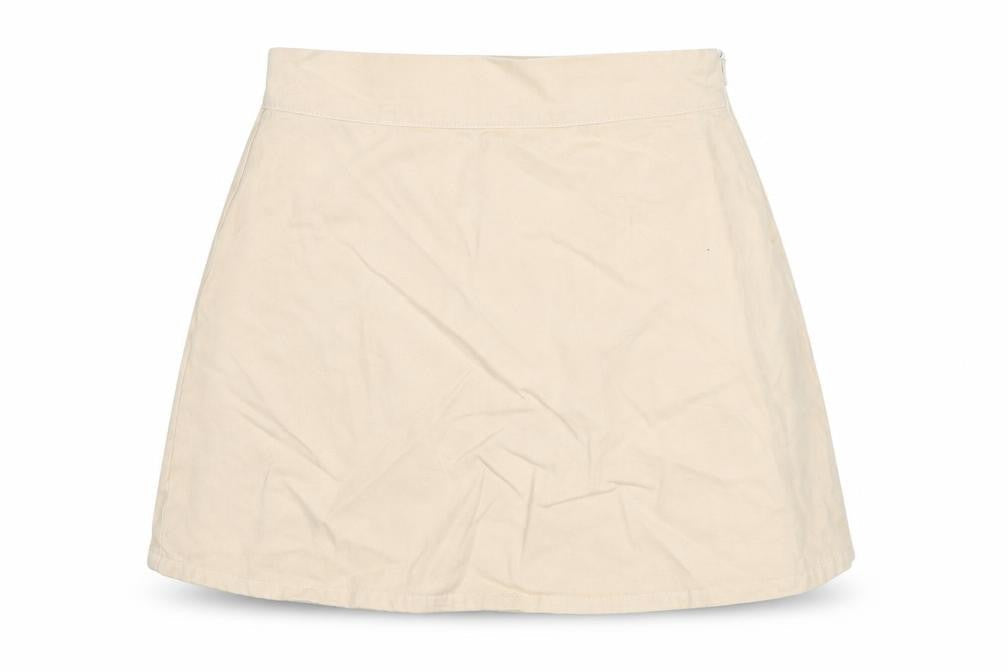 PrettyLittleThing Beige Women's Skirt, Size 8, Cotton