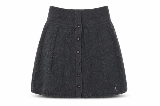 FatFace Women's Black A-Line Skirt, Size 6, Cotton Blend