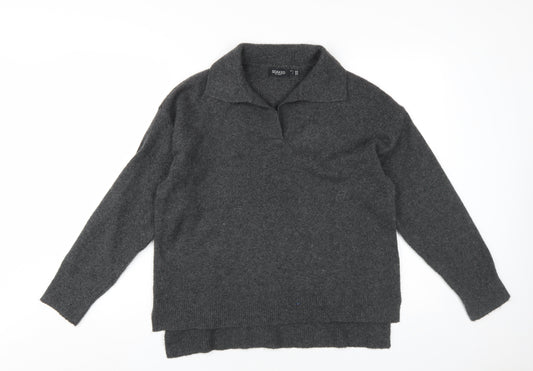 Soaked in Luxury Women's Grey L Collared Jumper