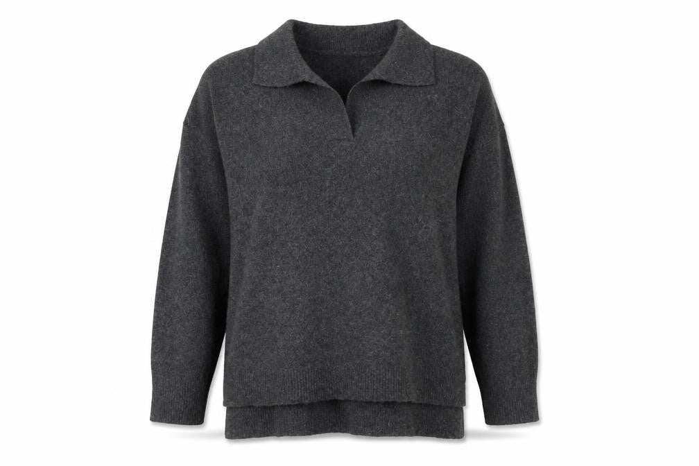 Soaked in Luxury Women's Grey L Collared Jumper