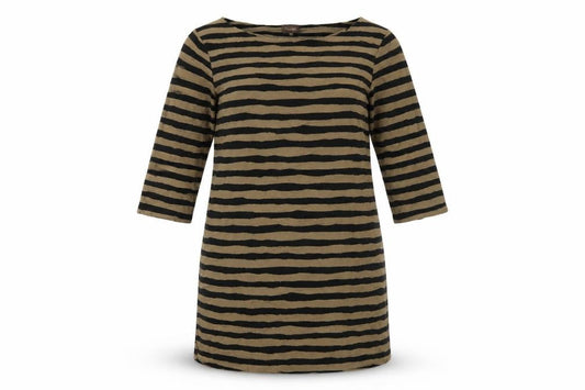 Phase Eight Women's Black Striped Shift Dress Size 16