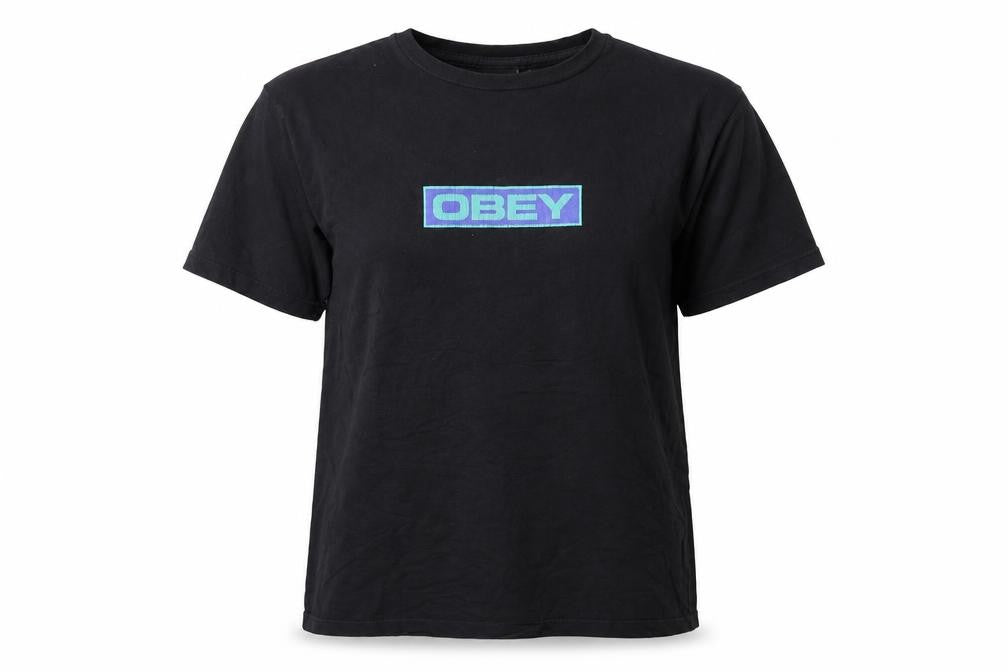 Obey Black Unisex Crew Neck T-Shirt - Size S