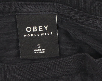 Obey Womens Black Crew Neck T-Shirt - Size S