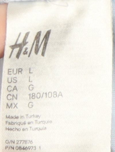 H&M Men's Blue Graphic Print T-Shirt Size L