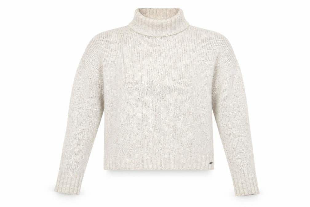 American Eagle Women Ivory High Neck Jumper M