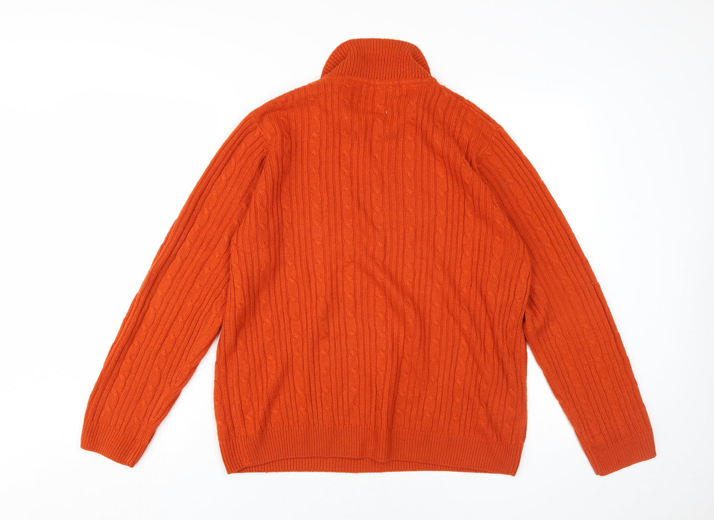 Isle Women's Orange Collared Knit Jumper M