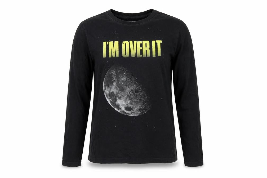 Lands' End Black Unisex Long Sleeve T-Shirt L