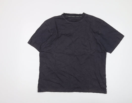 Hawkshead Men's Blue Crew Neck Cotton T-Shirt Size M
