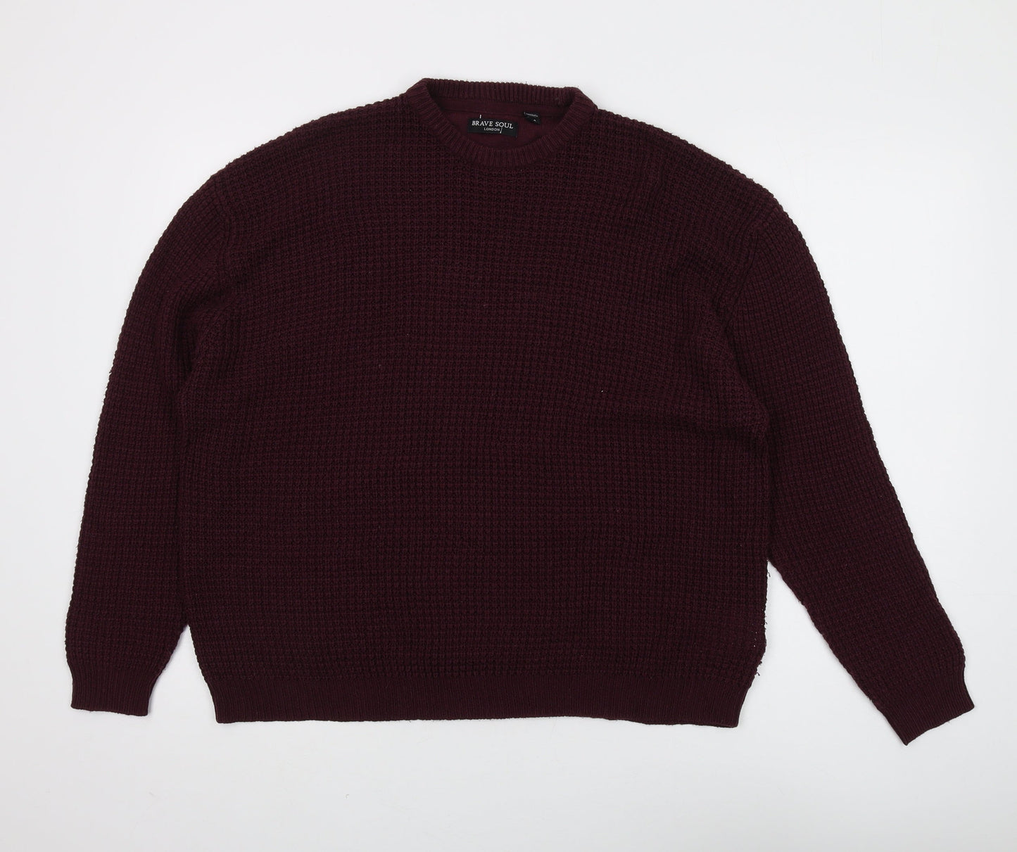 Brave Soul Women's Red Pullover Jumper Size 12