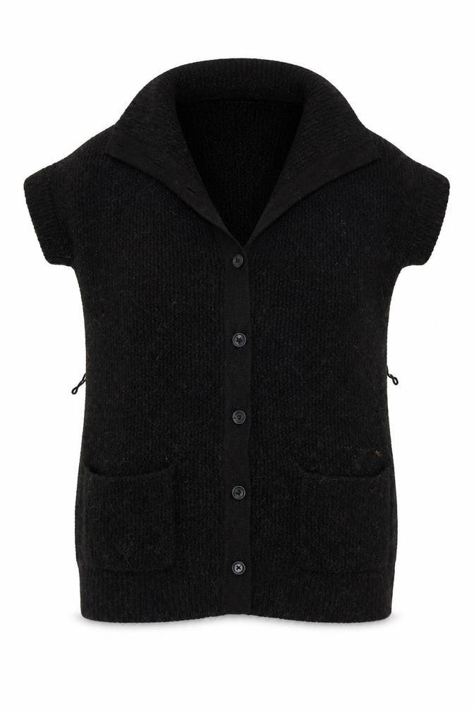 Gap Women's Black M Cardigan Cowl Neck Knit