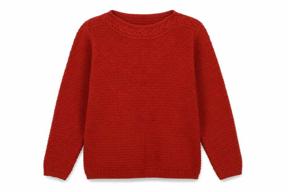 Isle Essentials Women's Red Pullover Jumper, L