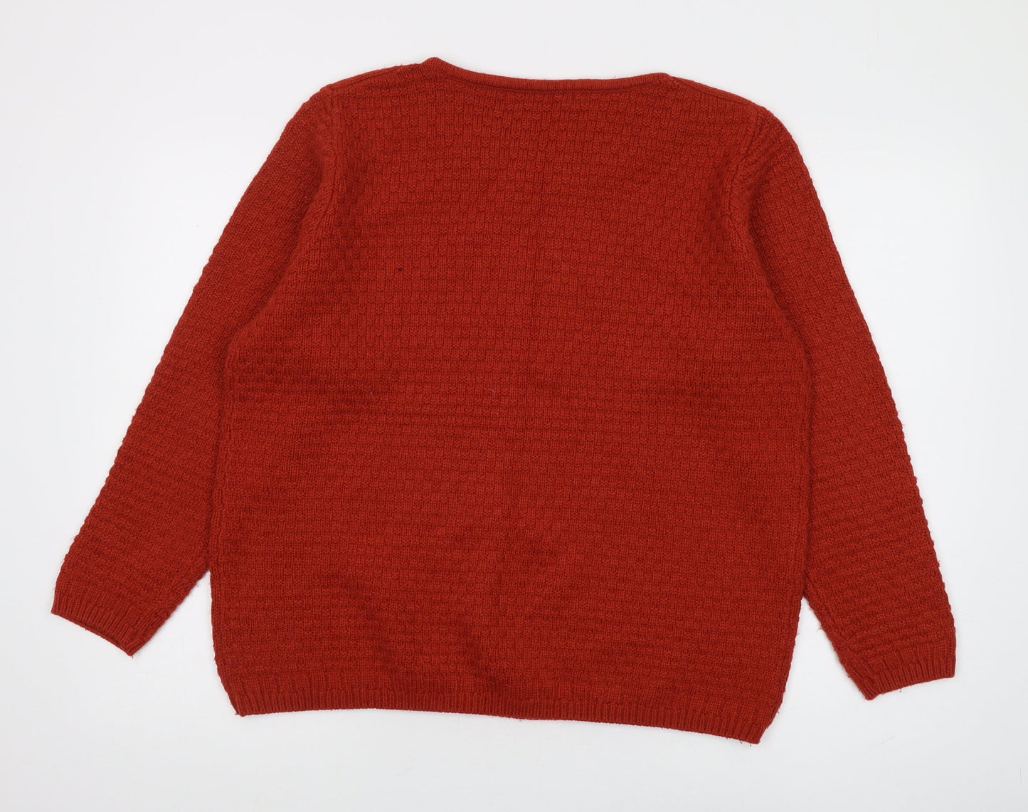 Isle Essentials Women's Red Pullover Jumper, L