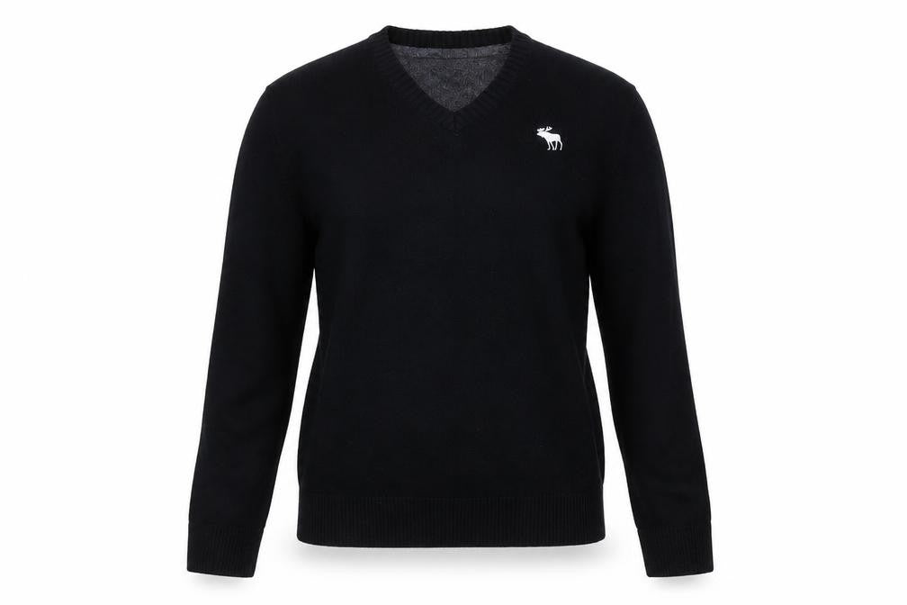 Abercrombie & Fitch Kids Black V-Neck Teens Pullover Jumper