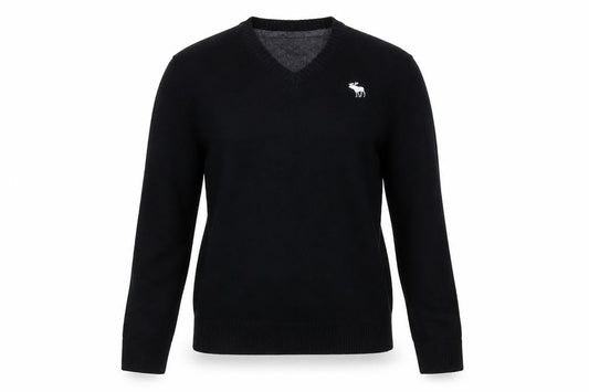Abercrombie & Fitch Kids Black V-Neck Teens Pullover Jumper
