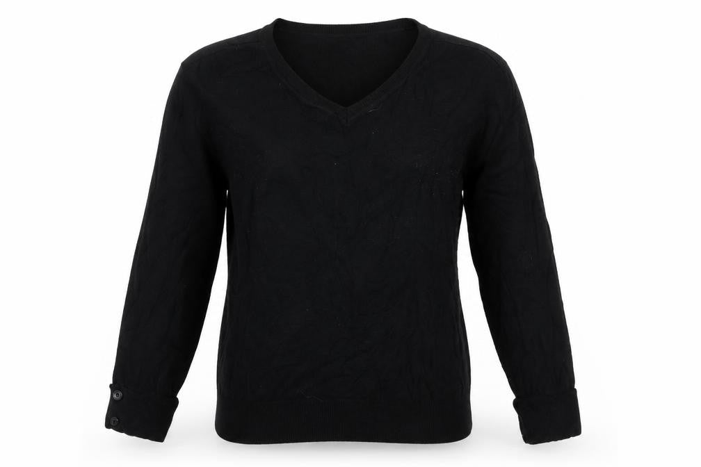 Red Herring Women's Black V-Neck Pullover Jumper, Size 12