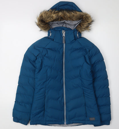 Trespass Women's Blue Puffer Jacket, 2XS, Waterproof
