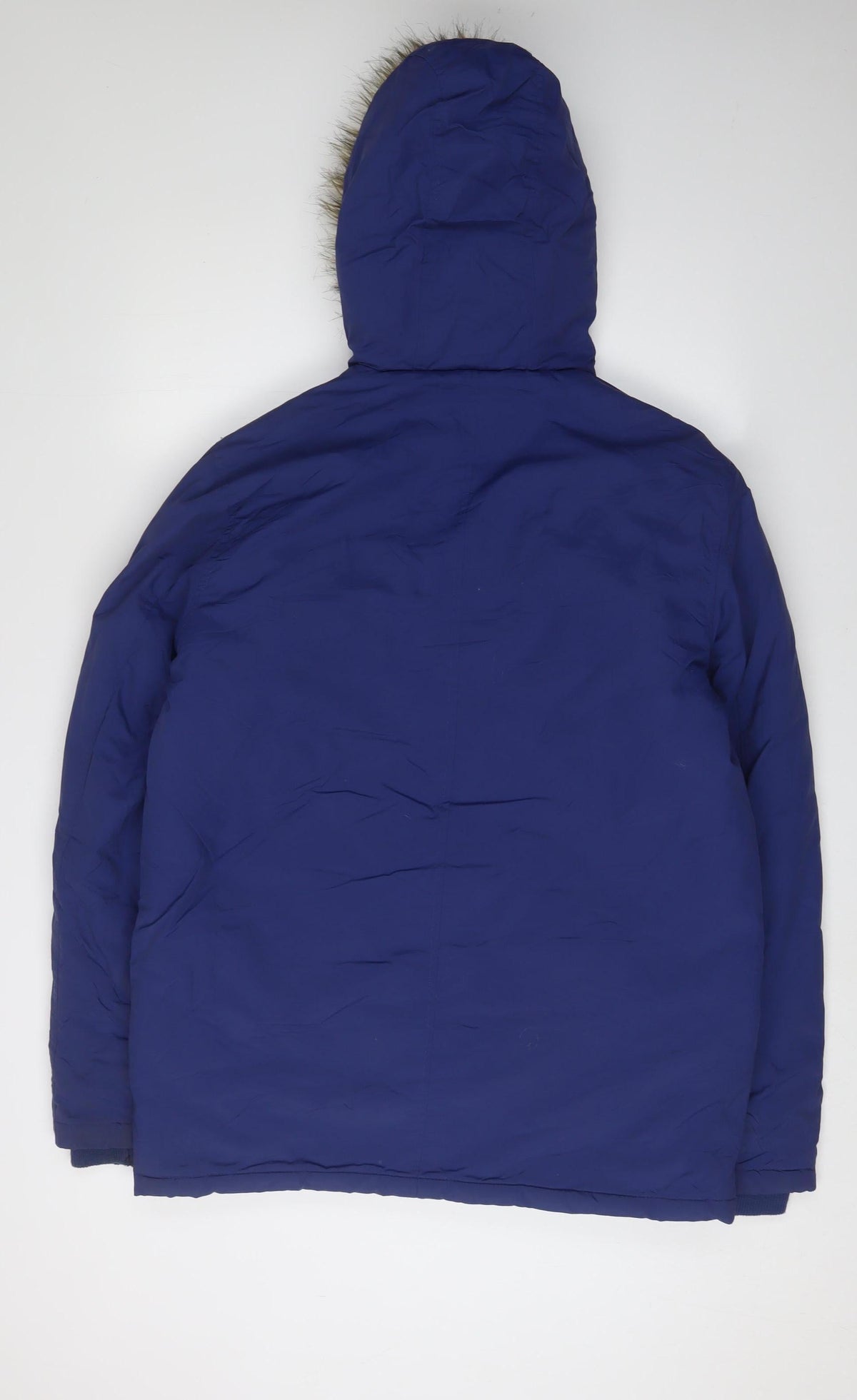 Brave Womens Soul Blue Parka, Hooded Autumn Jacket Size L,