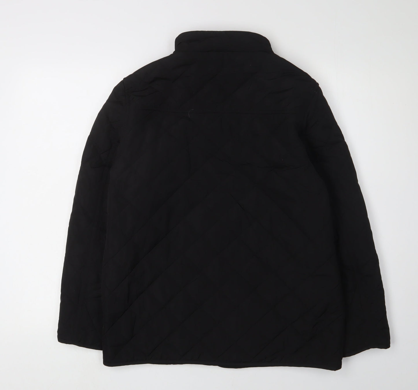 Firetrap Boys Black Quilted Jacket 13 Yrs Snap Closure