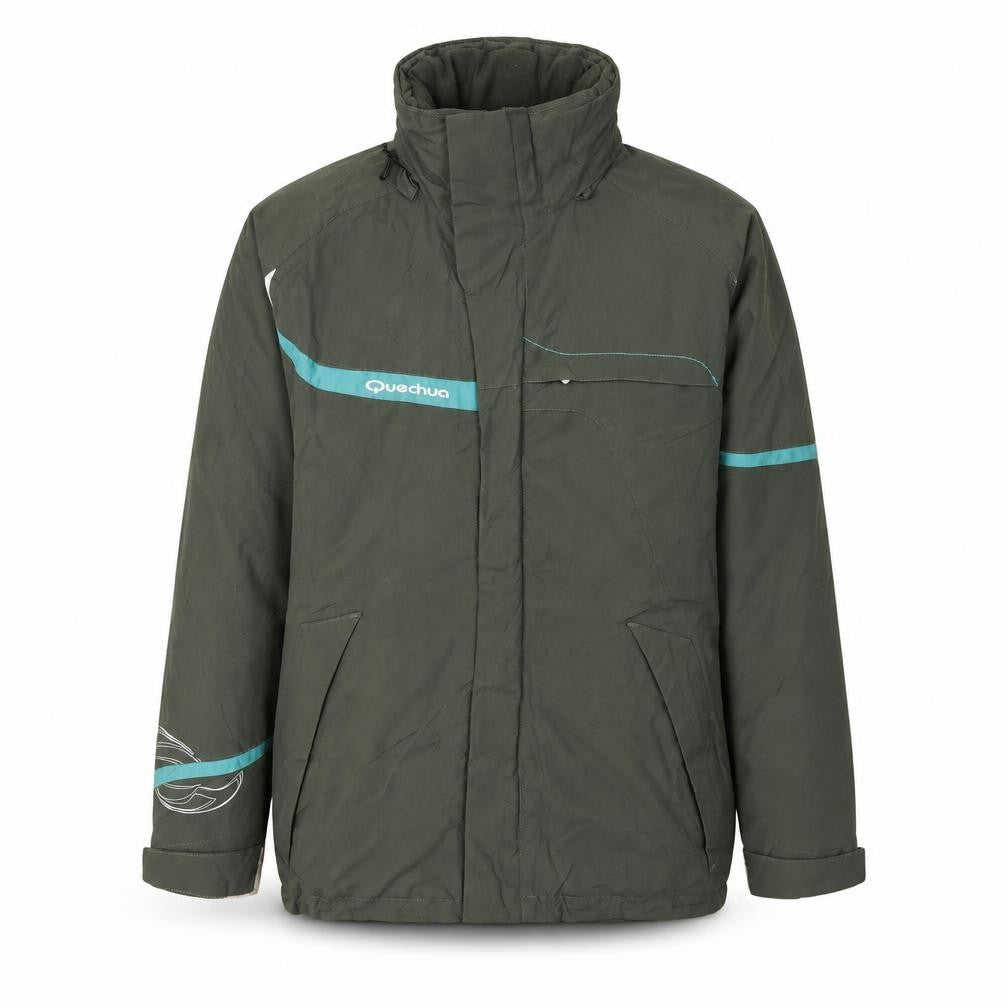 Quechua Men's Green Parka Jacket, M, Full Zip