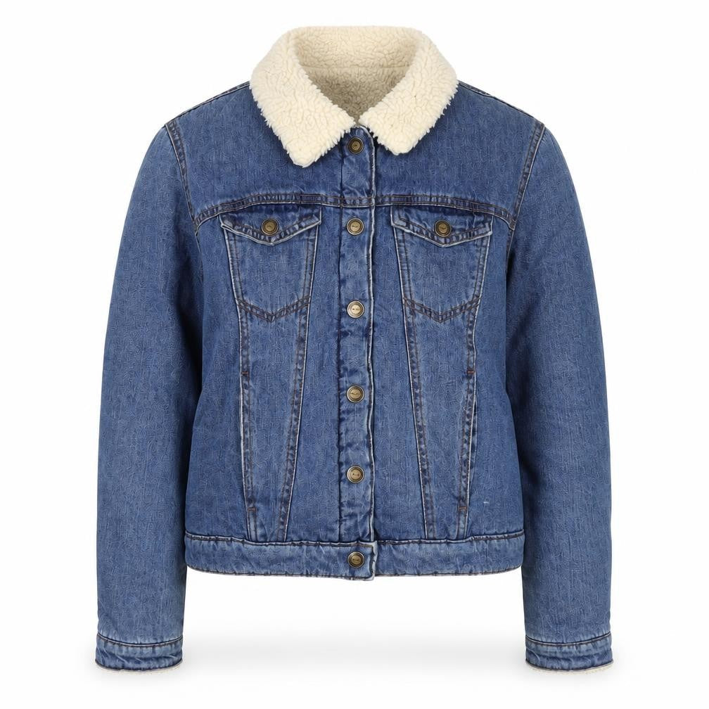 ONLY Women's Blue Denim Basic Jacket Size 10