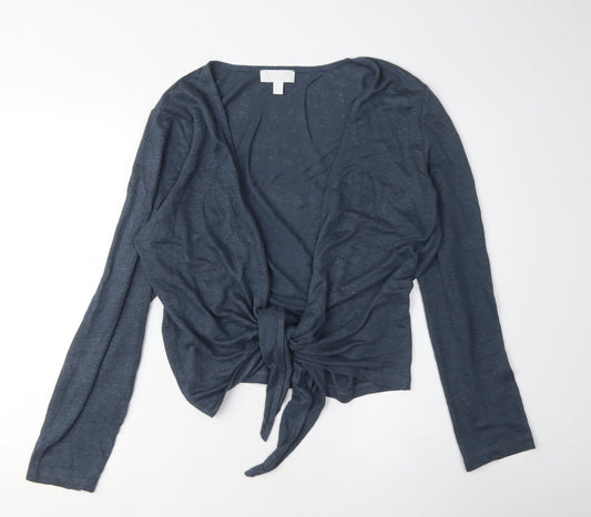 White Label Women's Blue Cardigan, Size S, Relaxed Fit