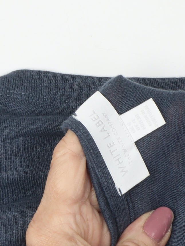 White Label Women's Blue Cardigan, Size S, Relaxed Fit