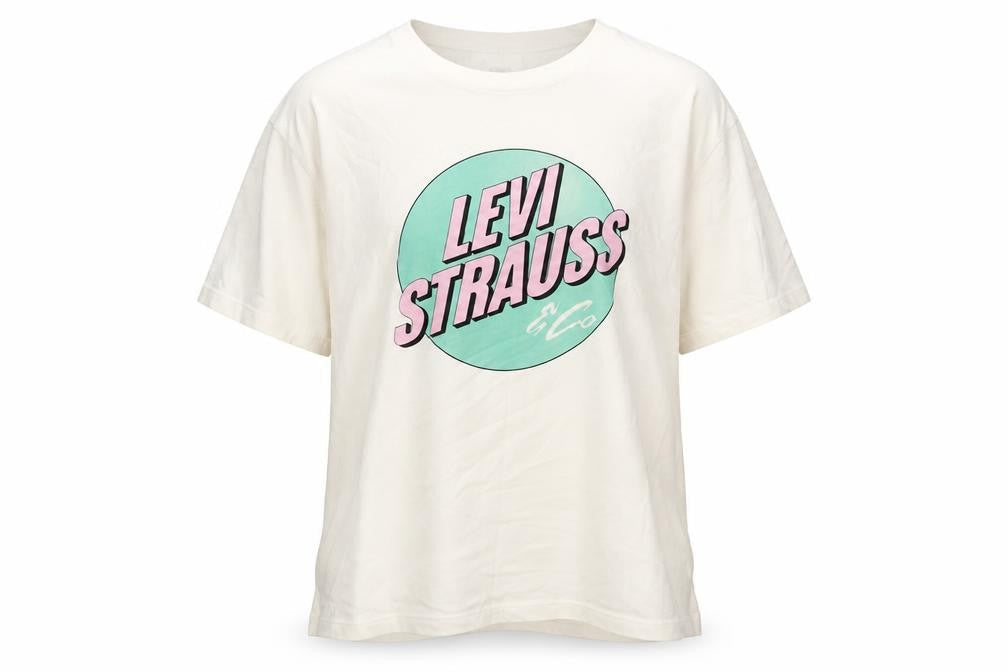 Levi's Unisex Ivory Jersey T-Shirt M with Graphic
