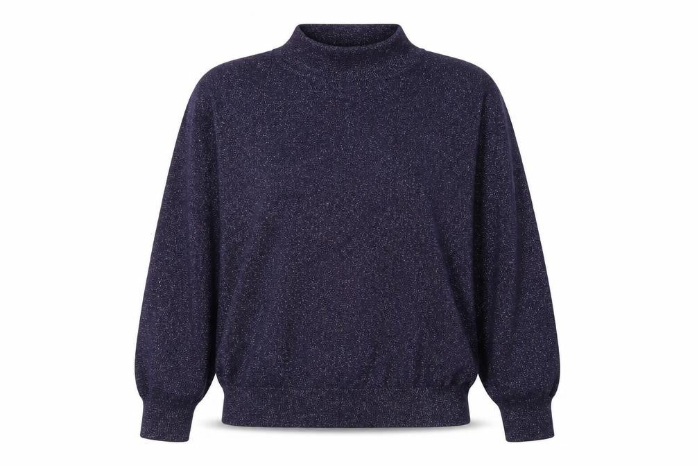 Marks & Spencer Women's Blue High Neck Pullover Jumper M