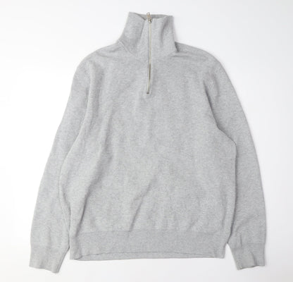 Marks & Spencer Men's Grey XL Full Zip Jumper