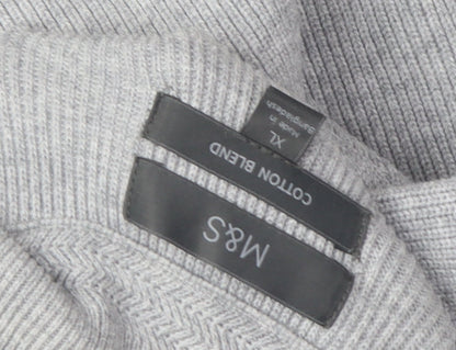 Marks & Spencer Men's Grey XL Full Zip Jumper