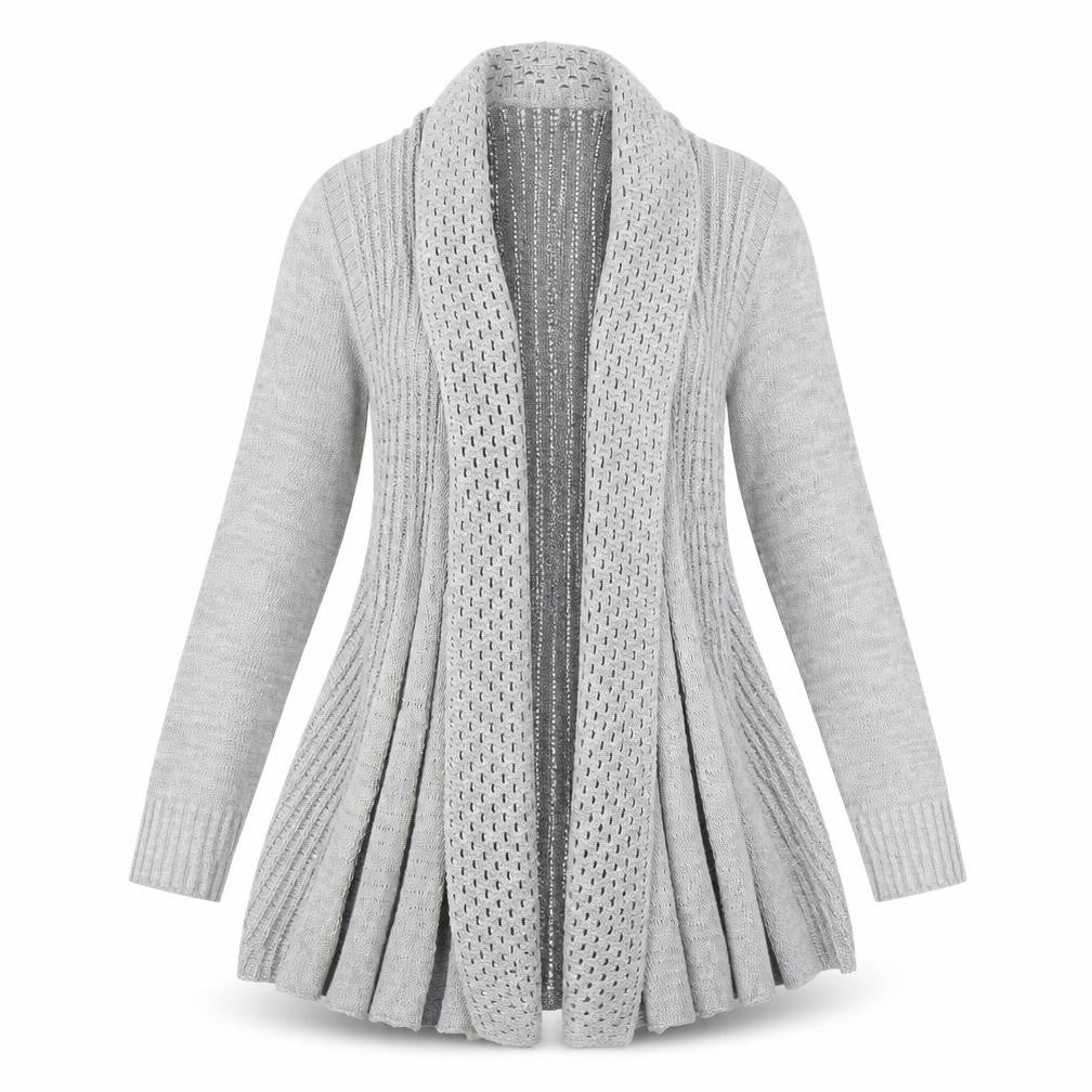 Lovell Women's Grey Open-Knit Cardigan Size 10
