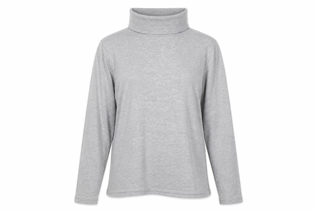 Isle Women's Grey Roll Neck Pullover Jumper Size S