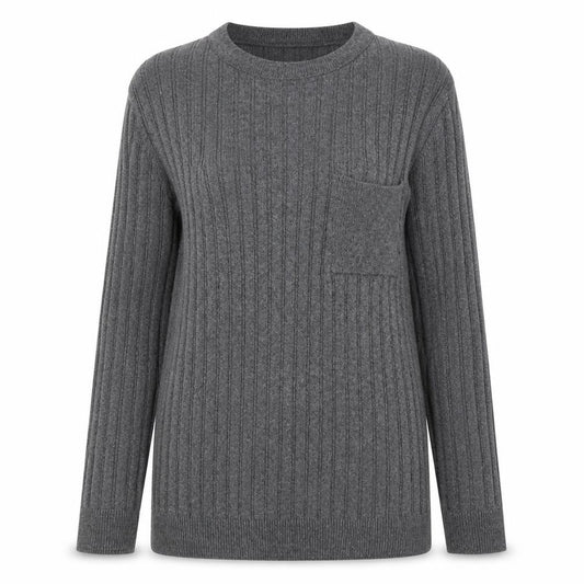 boohoo Womens Grey Crew Neck Pullover Jumper Size M