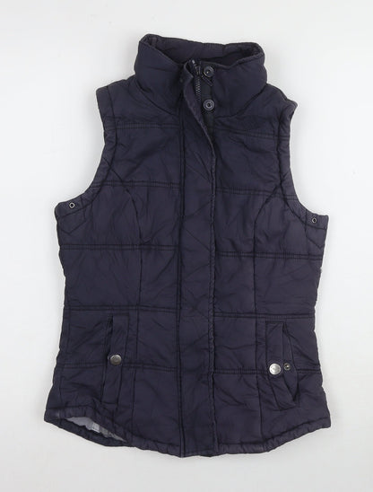 Next Women's Blue Puffer Waistcoat Size 10