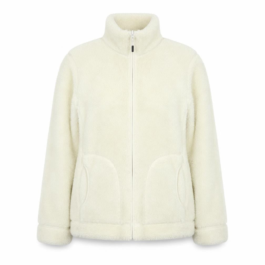 Signature Women's Ivory Fleece Jacket M - Winter Essential