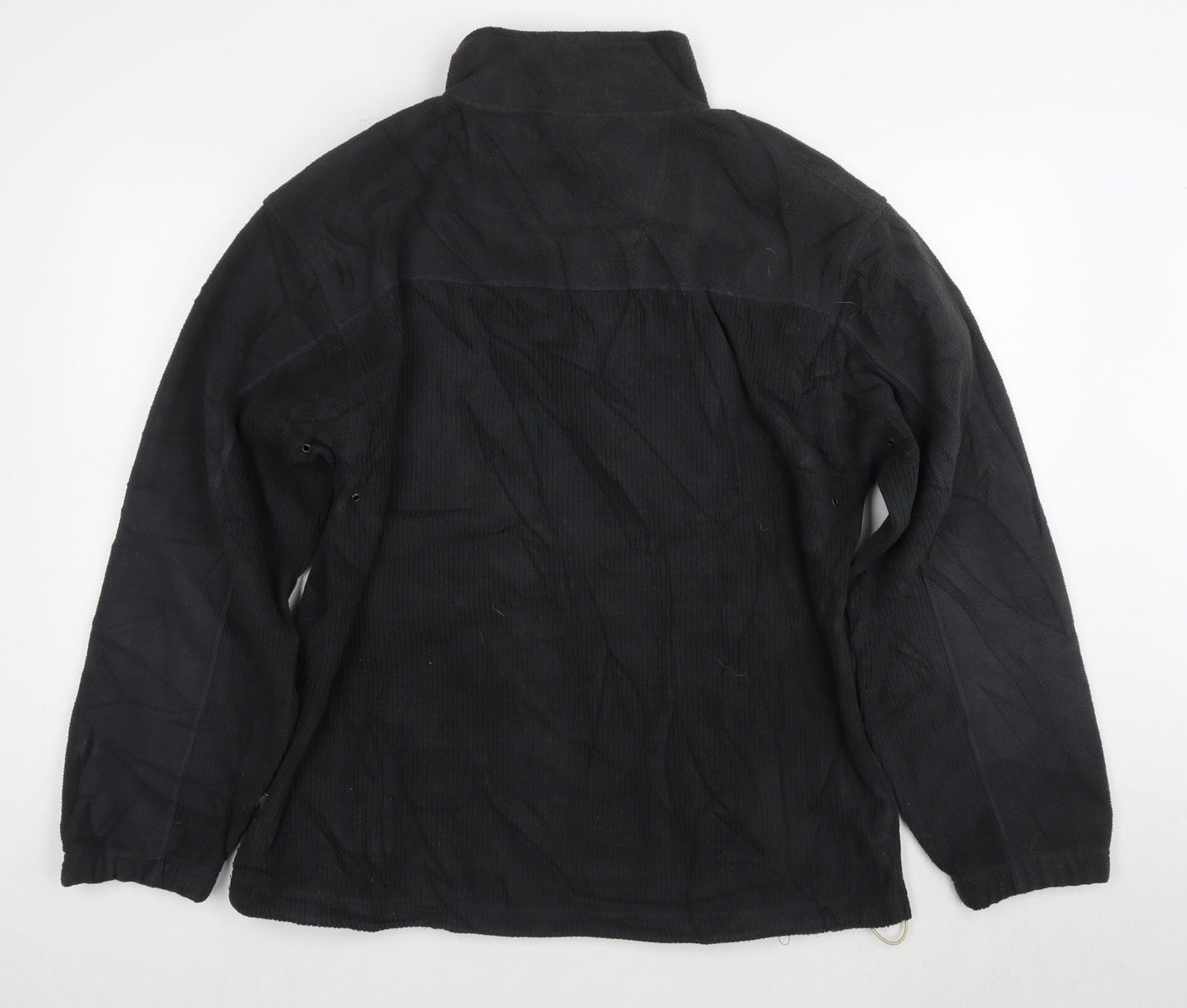 Active Men's Black L 1/2 Zip Fleece Sweatshirt