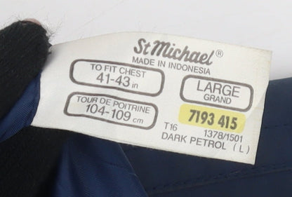 Marks & Spencer Men's Blue Lined Jacket L